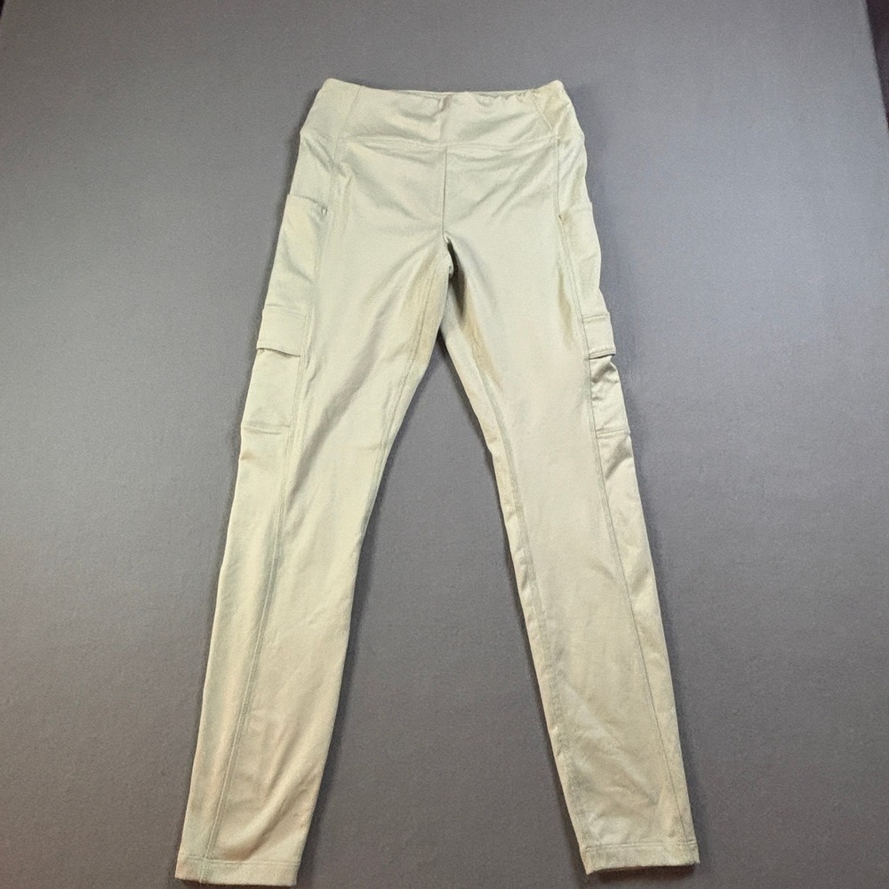 PINK Victoria's Secret Active Cargo Leggings Womens M Sage Green High Rise Yoga